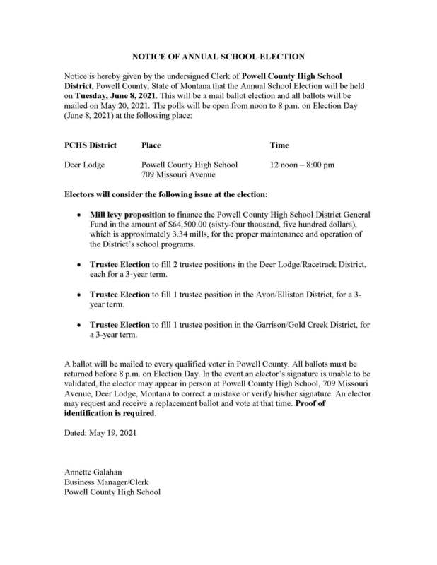 Notice of Annual Election